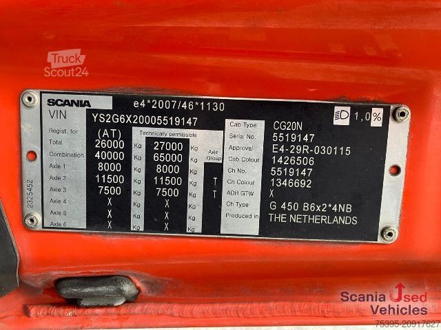 Autoutilitară frigorifică Scania G 450 B6x2*4NB Kühlkoffer Zug !