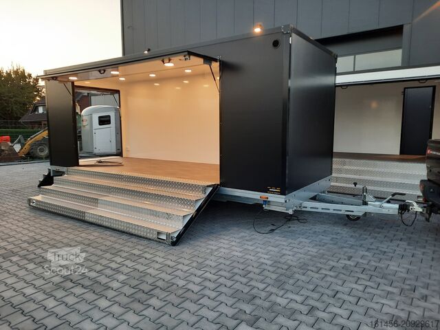 árusító utánfutó trailershop Mobiler isolierter Verkauf Infostand