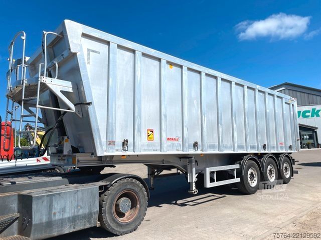Kippers oplegger BENALU 52m³ Alu Getreidekipper/5,5t LEER/Kombitür/MIETE