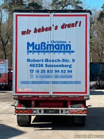 Åpen tilhenger med presenning  Langfeld LPA 18L 7700 Curtainsider mit EDSCHA