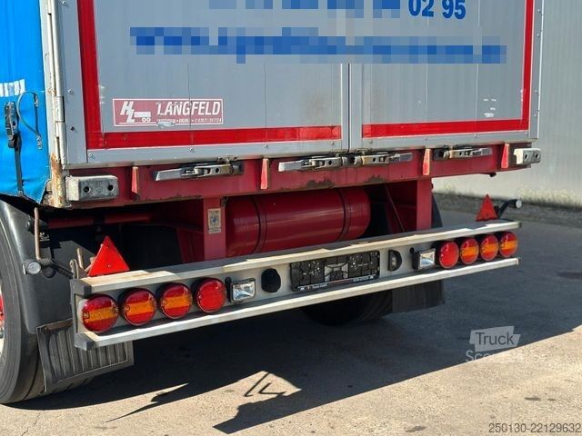 Åpen tilhenger med presenning  Langfeld LPA 18L 7700 Curtainsider mit EDSCHA