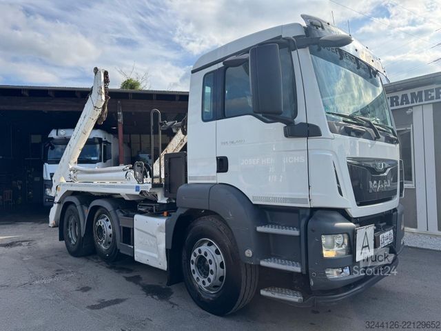 Pašizgāzējs kravas automobilis MAN TGS 26.400 BL/Meiller-AK16-Funk-6x2-Vorlauf-Lenk