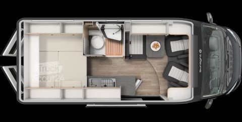 Asuntoauto Sunlight Camper Van Cliff 600 Schlafdach