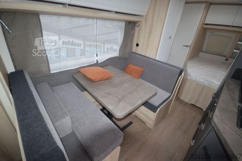 Caravane Hobby De Luxe 540 KMFe Familiengrundriss