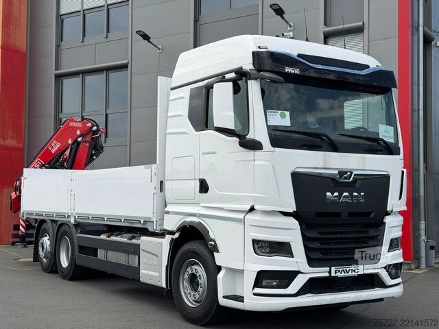Plataforma de carga MAN TGX 26.520 6x2-4 BL Baustoff-Pritsche FASSI F19...