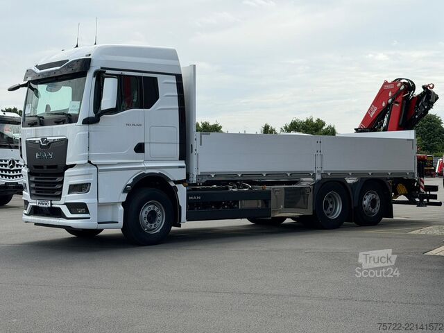 Plataforma de carga MAN TGX 26.520 6x2-4 BL Baustoff-Pritsche FASSI F19...