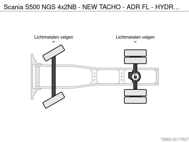 Gevaarlijke stoffen Scania S500 NGS 4x2NB - NEW TACHO - ADR FL - HYDRAULIC...