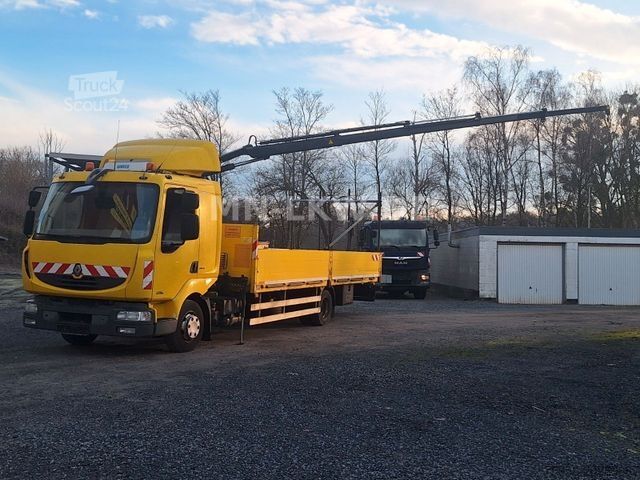 Camion équipé d'une grue RENAULT MIDLUM 220 DXI HIAB KRAN 9,1m TÜV 07/2026