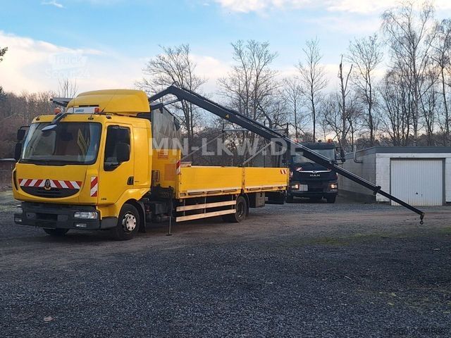 Camion équipé d'une grue RENAULT MIDLUM 220 DXI HIAB KRAN 9,1m TÜV 07/2026