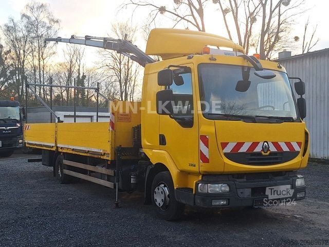 Fourgon pick-up RENAULT MIDLUM 220 DXI HIAB KRAN 9,1m TÜV 07/2026