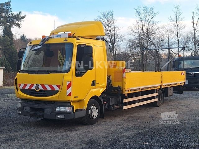 Fourgon pick-up RENAULT MIDLUM 220 DXI HIAB KRAN 9,1m TÜV 07/2026