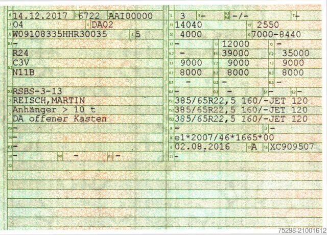 Semi-remorque à plancher roulant REISCH R24 / Liftachse / Alu-Felgen