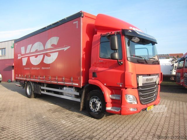 Camion plateau avec bâche DAF CF 230 19T Schiebeplane LBW Portalturen