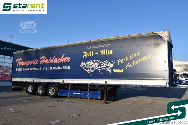 Otvorena poluprikolica sa ceradom BERGER Bordwandtautliner Light Alufelgen Liftachse