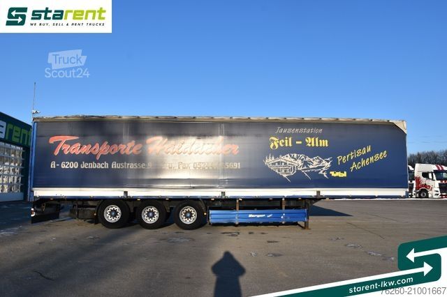 Otvorena poluprikolica sa ceradom BERGER Bordwandtautliner Light Alufelgen Liftachse