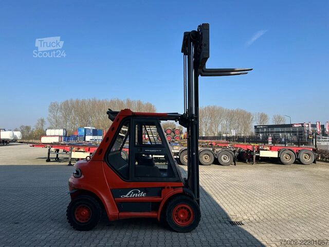 Forklift Linde H60D-02 / fork positioner / 6.000kg / duplex / ...