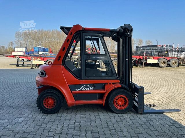 Forklift Linde H60D-02 / fork positioner / 6.000kg / duplex / ...