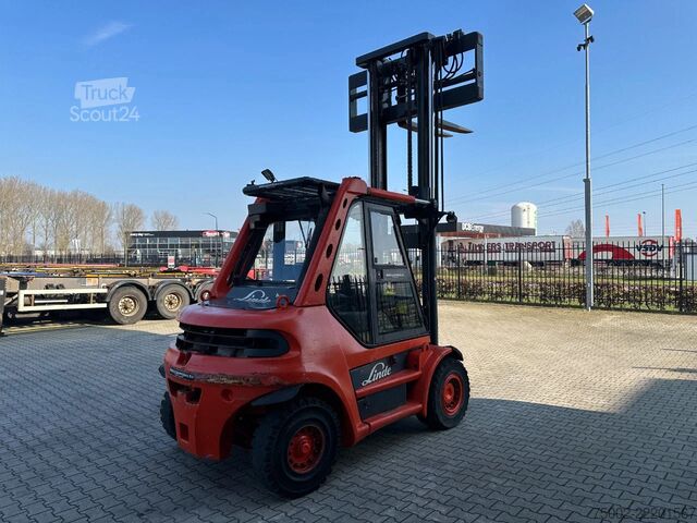 Forklift Linde H60D-02 / fork positioner / 6.000kg / duplex / ...