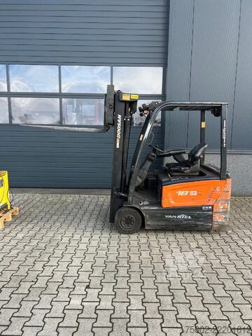 Gaffeltruck Doosan B18-T7 triplexmast, ss electrisch