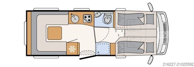 Integraal camper DETHLEFFS Grand Alpa I 6820-2 RUNDSITZGRUPPE+EINZELBETTEN