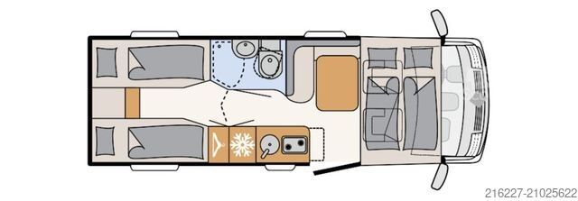 Integraal camper DETHLEFFS Globebus I 6 AB NOVEMBER 25+EINZELBETTEN