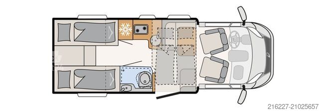 Camping-car semi-intégré DETHLEFFS Just Camp T 6812 EB Active EINZELBETTEN+AUTOMATI