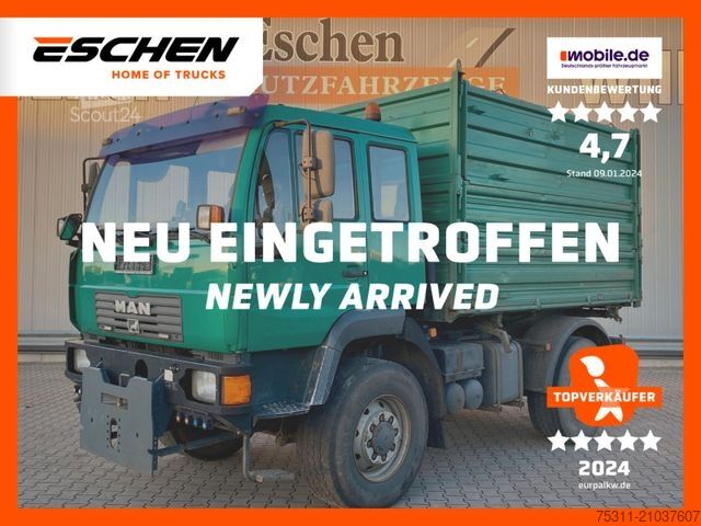 Camion benne MAN LE 10.220 4x4 BB | 3x Sitze*Hydraulik & Schild