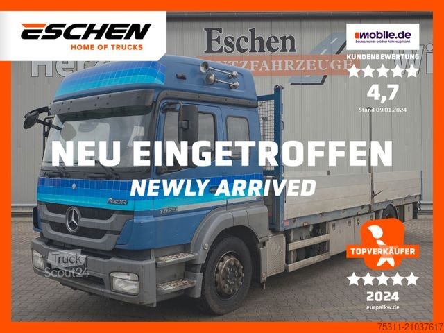 Flatbed truck MERCEDES-BENZ 1829 Axor| 5x Sitze*8x-Gang manuell*AHK*AC*Temp.