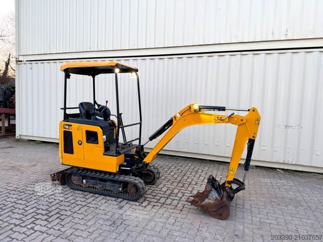 Mini-pelle JCB 16C-1 /2022 BJ/ 969 H / verbr. Laufwerk/2xLöffel