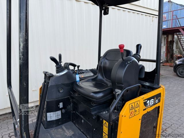 Mini-pelle JCB 16C-1 /2022 BJ/ 969 H / verbr. Laufwerk/2xLöffel