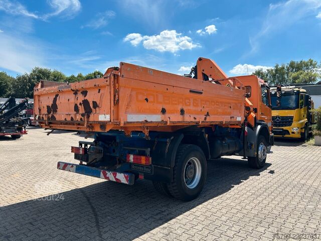 Camion basculante trilateral MERCEDES-BENZ 1828 3Skipper + PKG 12001 Kran 4x2