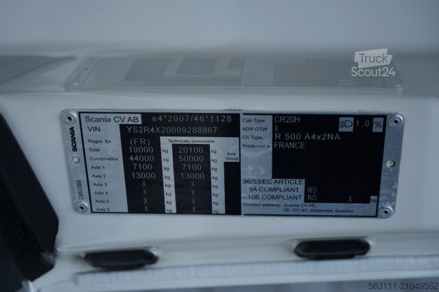 Tracteur routier standard SCANIA R 500 / RETARDER / 2021 ROK / PO KONTRAKCIE SER