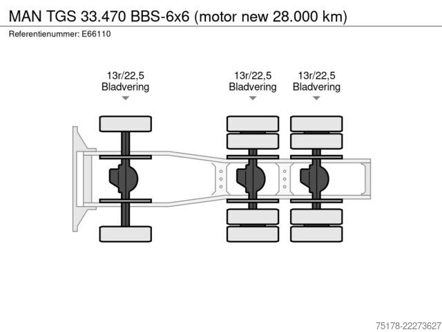 Estándar-SZM MAN TGS 33.470 BBS-6x6 (motor new 28.000 km)
