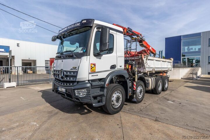 Sklápač so žeriavom MERCEDES ACROCS 3243 BB+BIBENNE+ BAE HYDR+FASSI 16T/m+2EXT