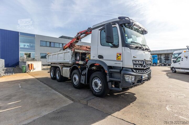 Sklápač so žeriavom MERCEDES ACROCS 3243 BB+BIBENNE+ BAE HYDR+FASSI 16T/m+2EXT