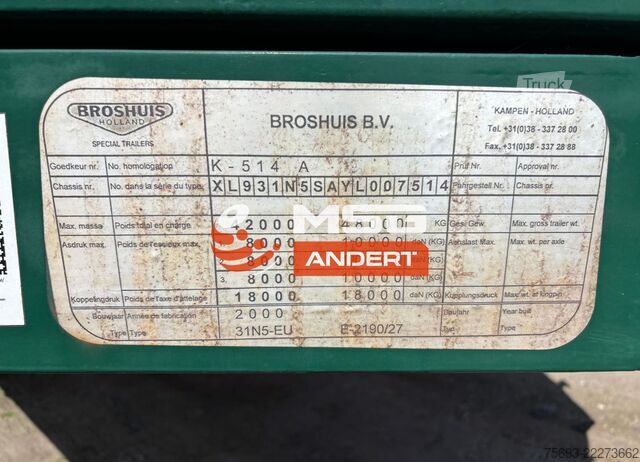 Alçak şasi dorse Broshuis 31N5