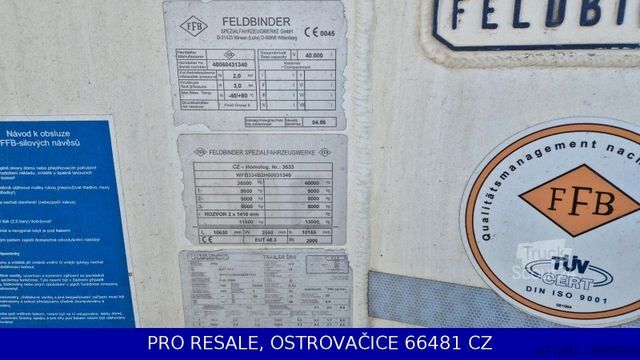 Semirreboque silo FELDBINDER EUT 40.3 SILOCISTERNA - 2 KAMMERN - 40 m3