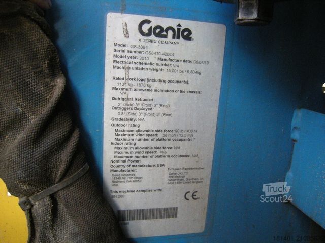 Arbeitsbühne GENIE Genie GS 3384 RT, Scherenbühne 12 m