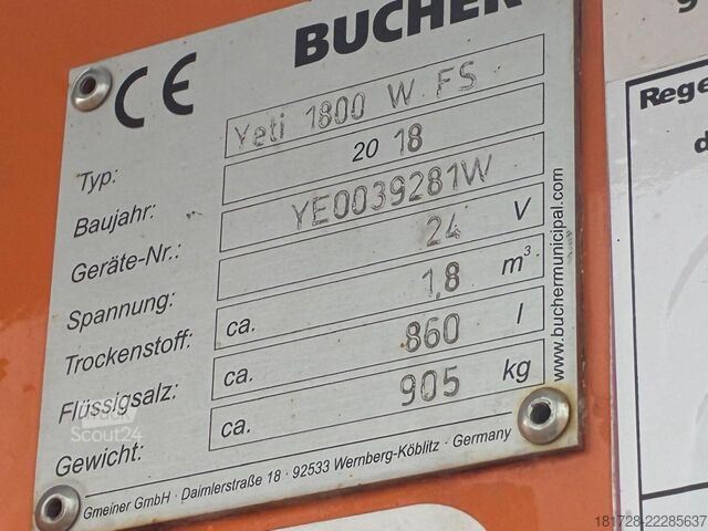 Транспортний засіб громадського користування Bucher Streuautomat Streuer Yeti 1800 W FS
