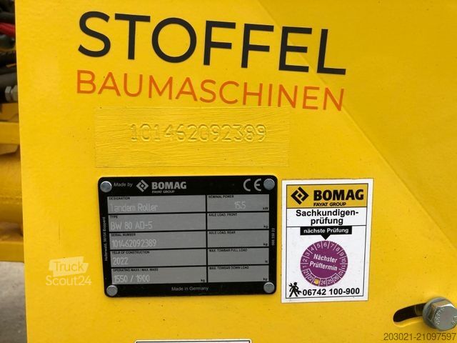 Μονότυμπανο οδοστρωτήρας BOMAG BW 80 AD -5 *MIETE möglich*