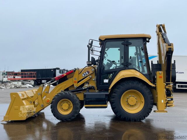 Kombination grävmaskin/lastare Caterpillar 424 4x4 Backhoe Loader - Export model