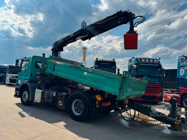 Trijų pusių savivartis sunkvežimis MERCEDES-BENZ AXOR 1833*DREISETENKIPPER*HIAB KRAN 12 M*MEILLER