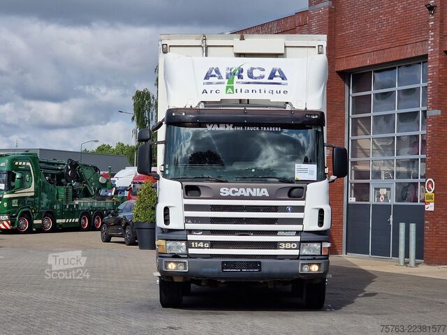  Scania 114G - 8X4 - 3 deck - double ramp -  steel / air