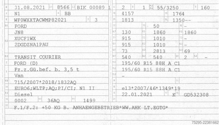 مركبة تجارية Ford Transit Courier Trend Klima 8-fach AHK TÜV 9 27
