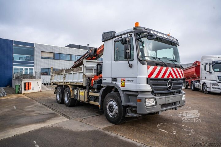 Camião basculante com grua MERCEDES ACTROS 2636 K - PK 16502