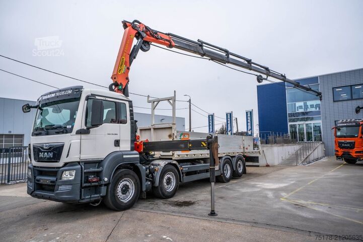 Plataforma de carga MAN TGS 35.360 BL-8X2-6+PALFINGER 27 T/m + 8EXT