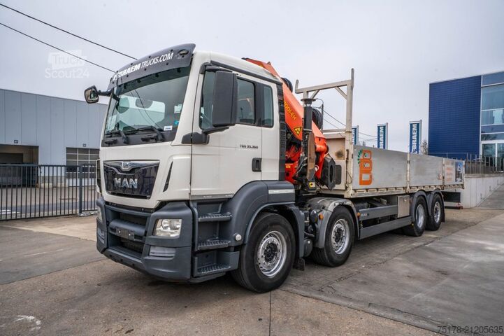 Plataforma de carga MAN TGS 35.360 BL-8X2-6+PALFINGER 27 T/m + 8EXT
