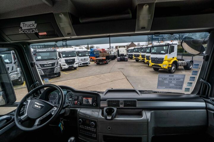 Plataforma de carga MAN TGS 35.360 BL-8X2-6+PALFINGER 27 T/m + 8EXT