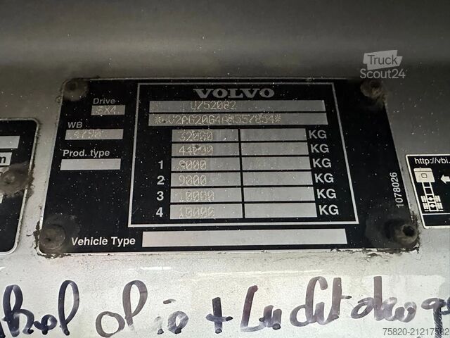 Vrachtwagen met kraan Volvo FH 480 8X4 TREKKER + EFFER 1355/8S KRAAN/KRAN/C...