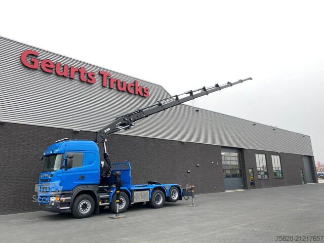 Darus teherautó Scania R560 V8 8X2 TREKKER/BAKWAGEN + HIAB 477E-8 HIPR...